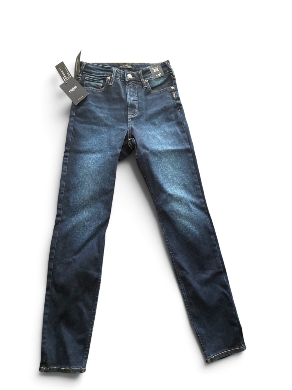 Silver Jeans Women’s  Slim Straight Dark Wash Blue Denim NWT Size 29 High Rise